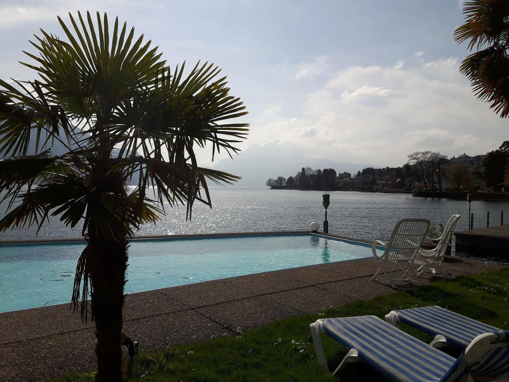 Hotel Central Am See Weggis Bagian luar foto