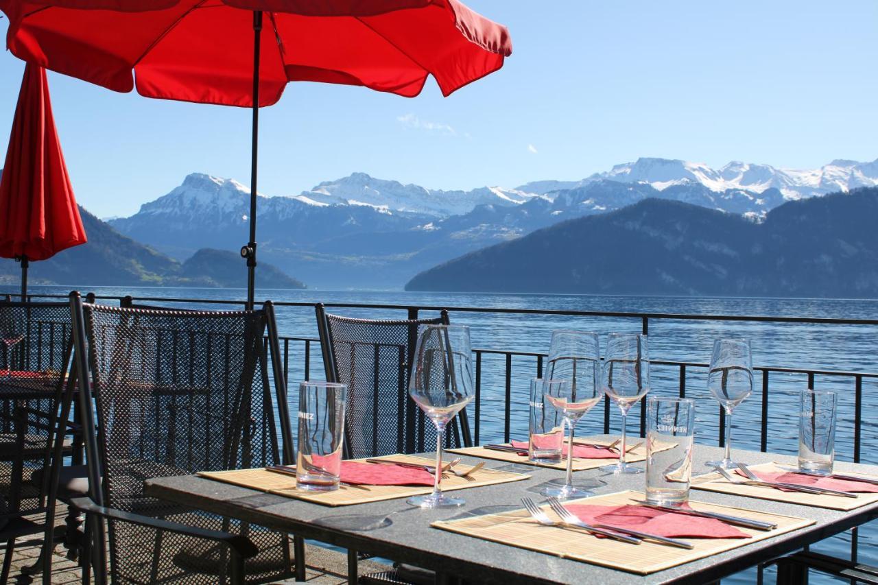 Hotel Central Am See Weggis Bagian luar foto